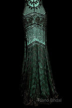 Aesthetic Mermaid Spaghetti Straps Green Formal Prom Dresses Long Party Dresses