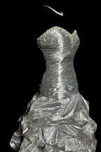 Aesthetic Mermaid Sweetheart Neckline Gray Taffeta Formal Prom Dresses Ruffle Long Party Dresses