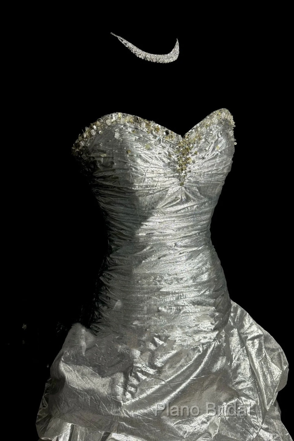 Aesthetic Mermaid Sweetheart Neckline Gray Taffeta Formal Prom Dresses Ruffle Long Party Dresses