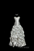 Aesthetic Mermaid Sweetheart Neckline Gray Taffeta Formal Prom Dresses Ruffle Long Party Dresses