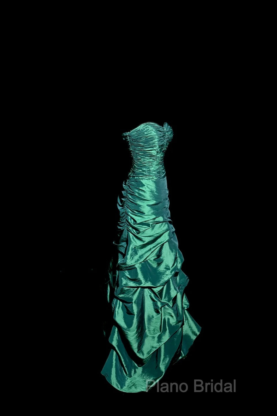 Aesthetic Mermaid Sweetheart Neckline Green Taffeta Formal Prom Dresses Ruffle Long Party Dresses Secondary image