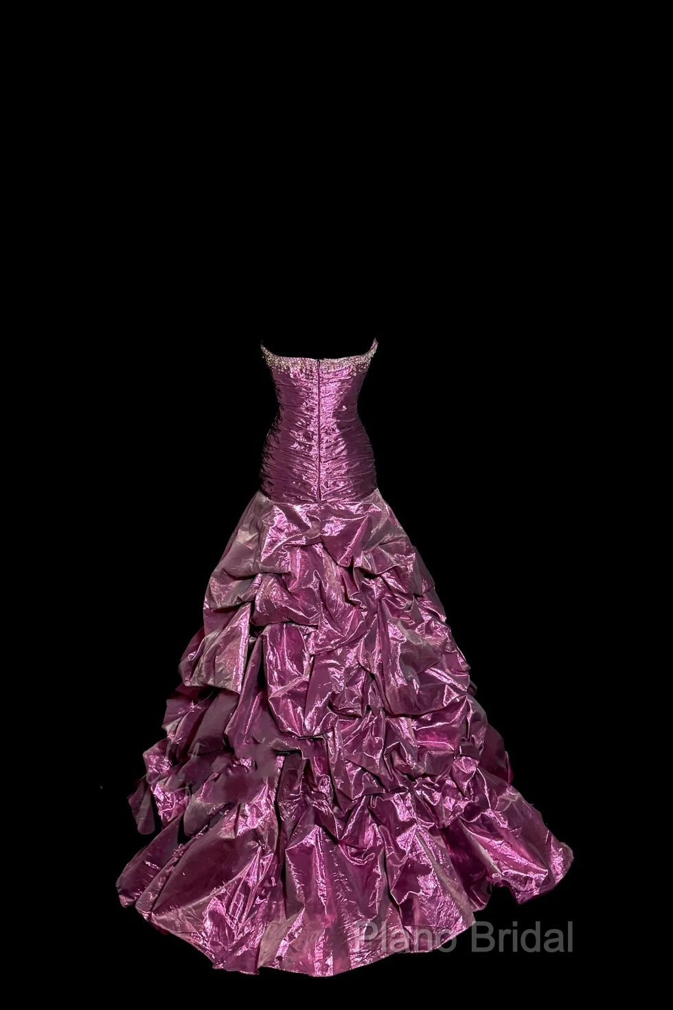 Aesthetic Mermaid Sweetheart Neckline Taffeta Formal Prom Dresses Ruffle Long Party Dresses Secondary image