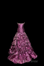 Aesthetic Mermaid Sweetheart Neckline Taffeta Formal Prom Dresses Ruffle Long Party Dresses