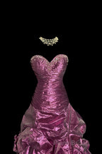 Aesthetic Mermaid Sweetheart Neckline Taffeta Formal Prom Dresses Ruffle Long Party Dresses