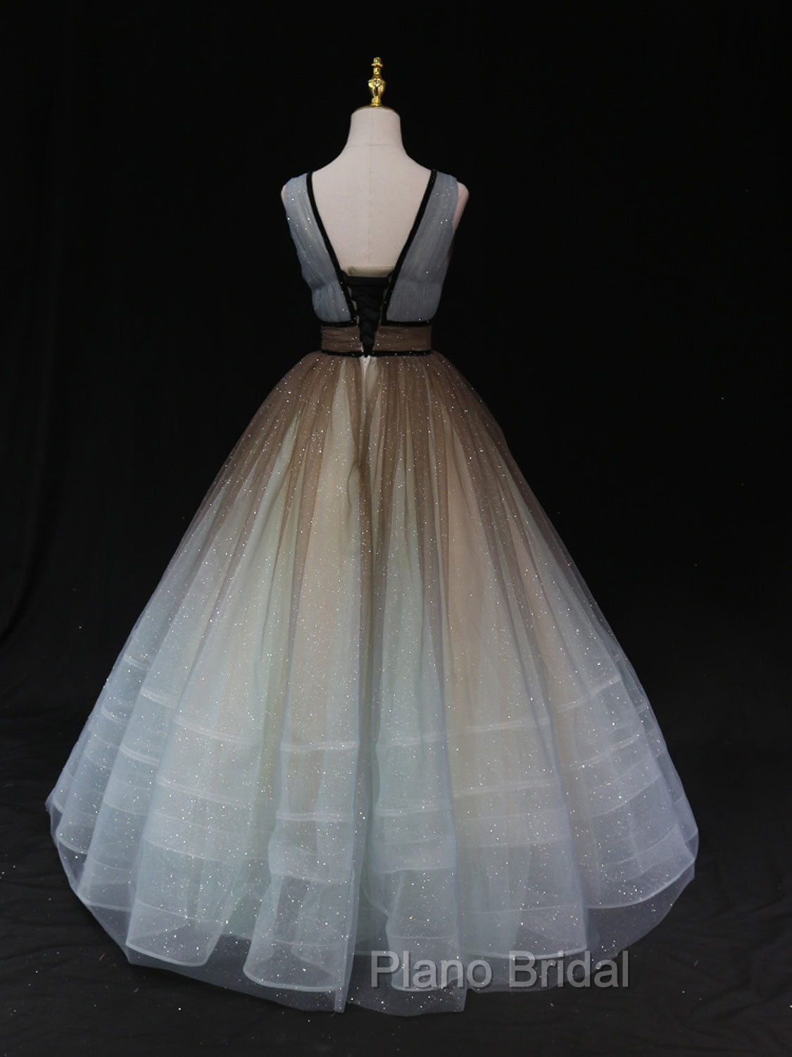 Aline V Neck Tulle Long Formal Prom Dresses Tulle Long Formal Graduation Dresses