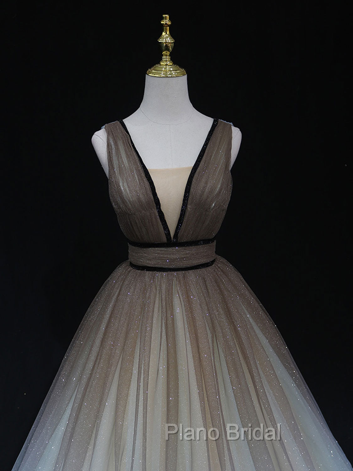 Aline V Neck Tulle Long Formal Prom Dresses Tulle Long Formal Graduation Dresses