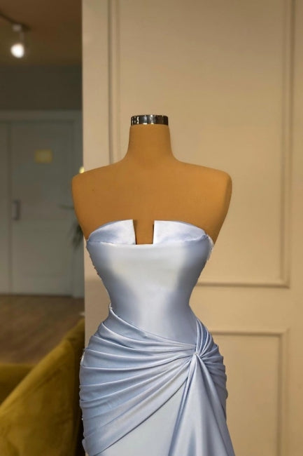 Amazing Long Blue Mermaid Graduation Dresses Fabulous Sleeveless Prom Dresses Secondary image