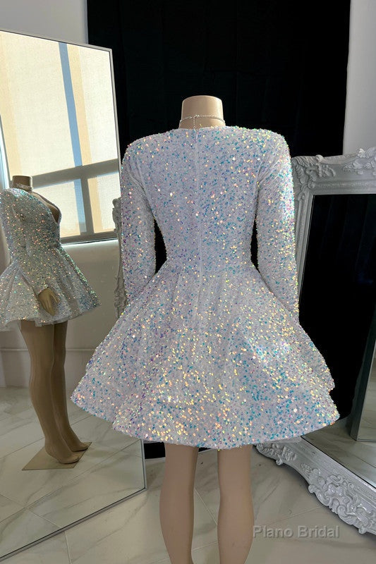 Amazing V-neck A-line Mini Prom Dress With Beading Secondary image