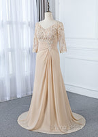Appliques Lace 3/4 Sleeves Sweetheart Mother Of The Bride Dresses