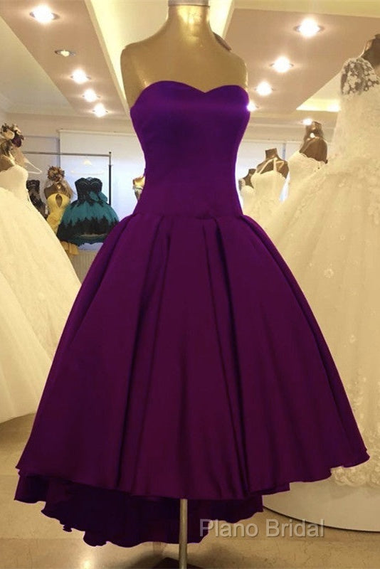Asymmetric Formal Prom Dresses Satin Sweetheart Secondary image