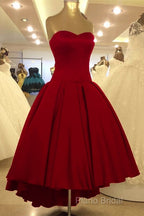 Asymmetric Formal Prom Dresses Satin Sweetheart