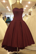 Asymmetric Formal Prom Dresses Satin Sweetheart