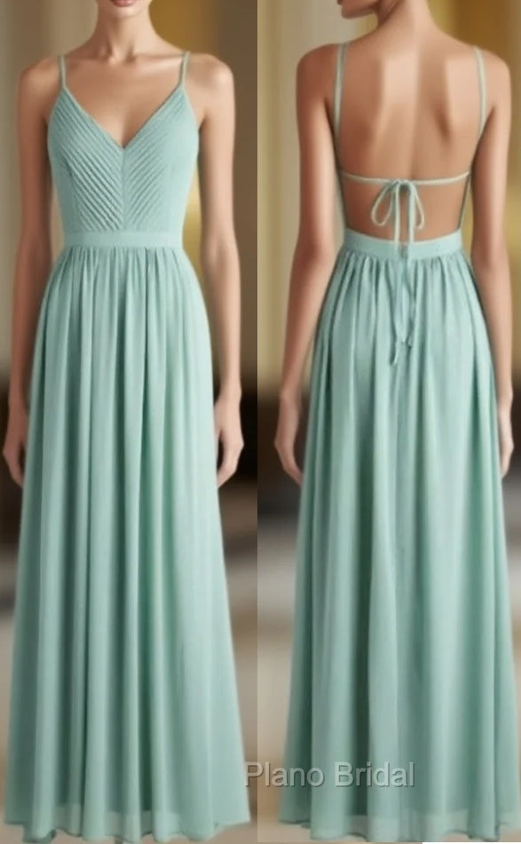 Backless Bridesmaid Dresses Chiffon bridesmaid Dresses long bridesmaid Dresses Main image
