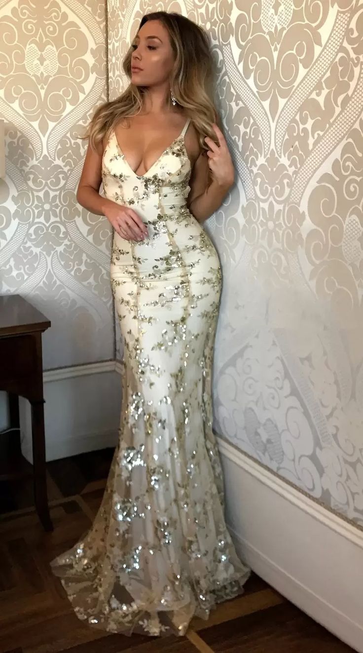 Mermaid Sexy Formal Prom Dresses Vintage Backless Lace Formal Prom Dresses,Gold Sequin Formal Prom Dresses
