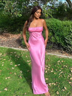 Backless Sapaghetti Straps Long Formal Evening Gown Formal Prom Dresses