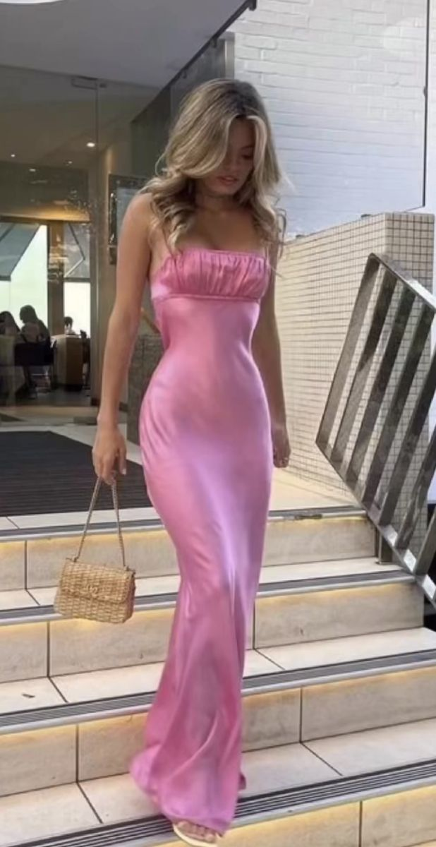 Backless Sapaghetti Straps Long Formal Evening Gown Formal Prom Dresses