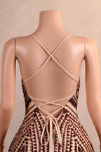 Backless Sequins Mermaid Formal Prom Dresses Burgundy Party Evening Dresses with Feather Chapel Train