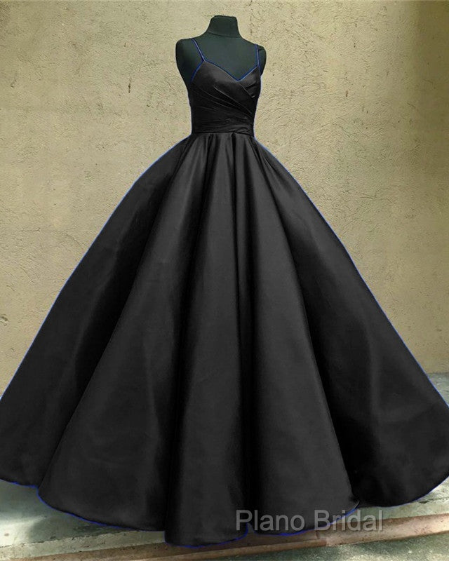 Ball Gown Dresses Satin V-Neck Spagetti Straps Secondary image