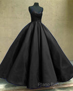 Ball Gown Dresses Satin V-Neck Spagetti Straps