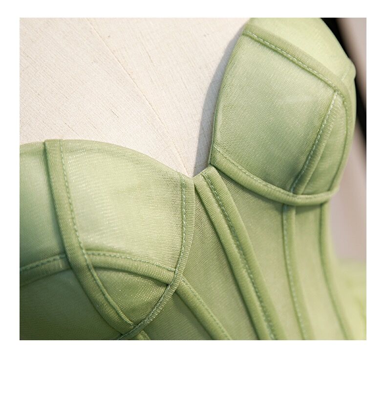 Ball Gown, Green Formal Prom Dresses Vintage Formal Prom Dresses