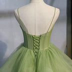 Ball Gown, Green Formal Prom Dresses Vintage Formal Prom Dresses