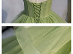 Ball Gown, Green Formal Prom Dresses Vintage Formal Prom Dresses