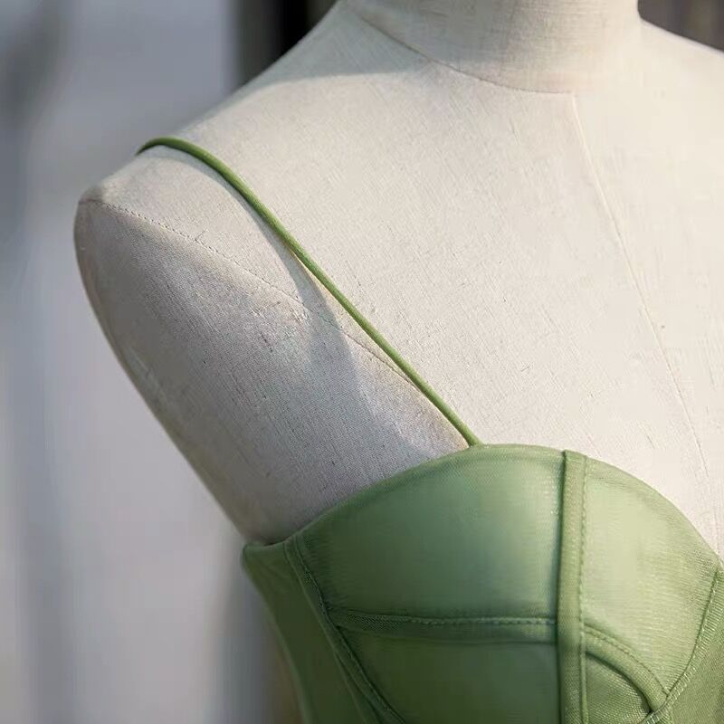 Ball Gown, Green Formal Prom Dresses Vintage Formal Prom Dresses