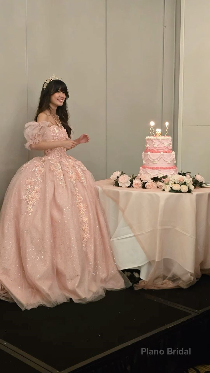 Ball Gown Long Pink Tulle Evening Dress Secondary image