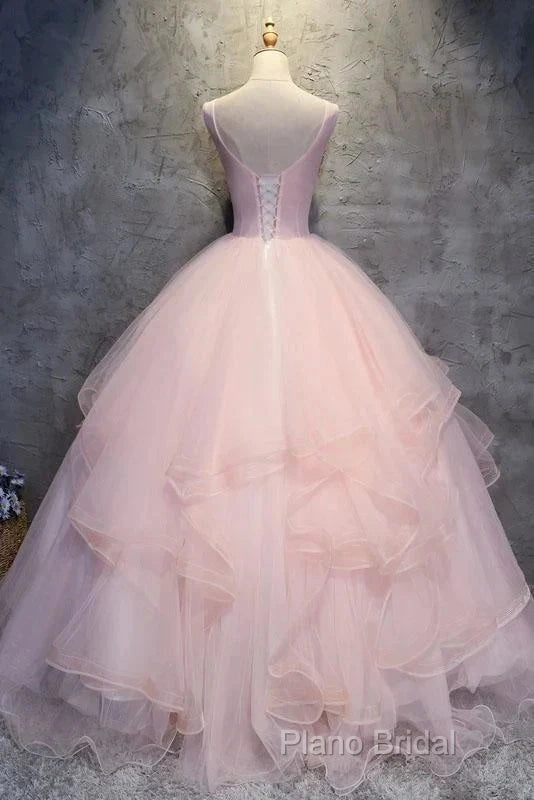Ball Gown Long Formal Prom Dresses Flowers Gorgeous Quinceanera Dresses With Flowers Secondary image