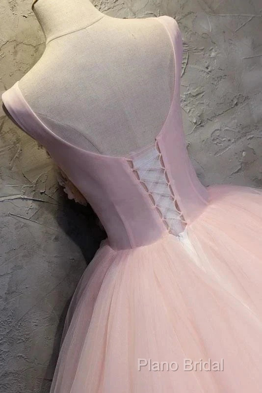 Ball Gown Long Formal Prom Dresses Flowers Gorgeous Quinceanera Dresses With Flowers