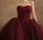 Ball Gown Off The Shoulder Tulle Red Sweet 16 Dresses
