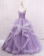 Green/Blue Long Shiny Elegant Spaghetti Straps Long Ruffled Organza Ball Gown Formal Evening Dresses Quinceanera Dresses