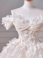 Ball-Gown/Princess Sweetheart Floor-Length Tulle Formal Prom Dresses With Sequins Appliques Lace Beading