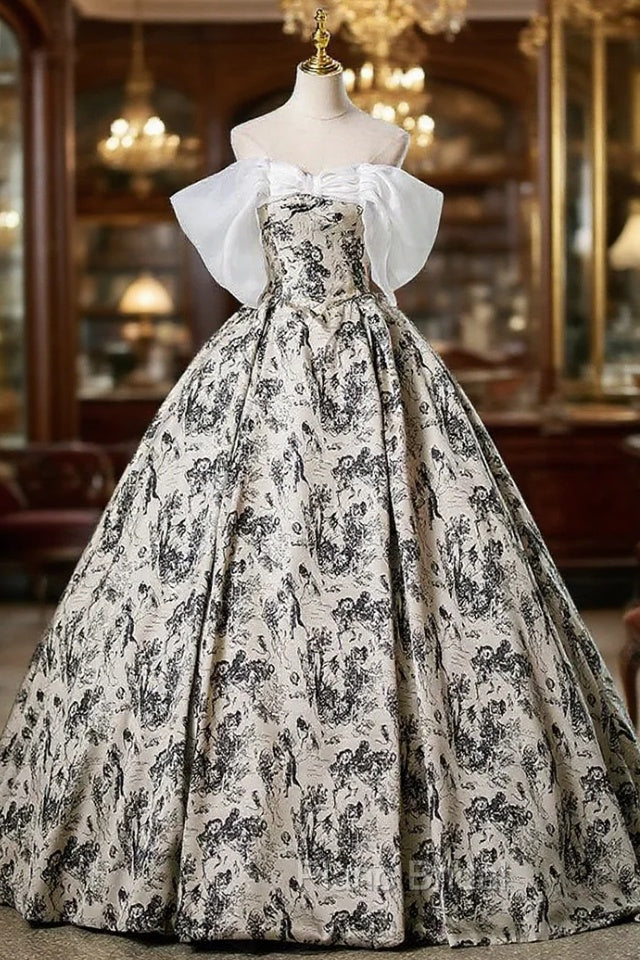 Ball Gown Print Off the Shoulder Quinceanera Dresses Main image