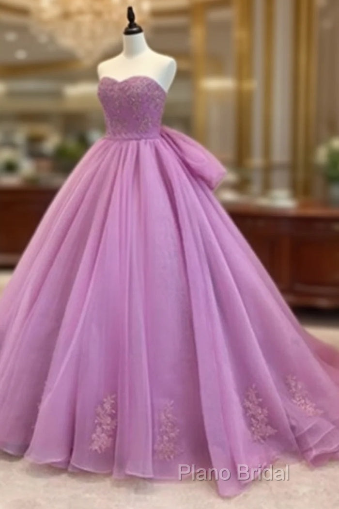 Ball Gown Formal Prom Dresses Floor Length Tulle Quinceanera Dresses Main image