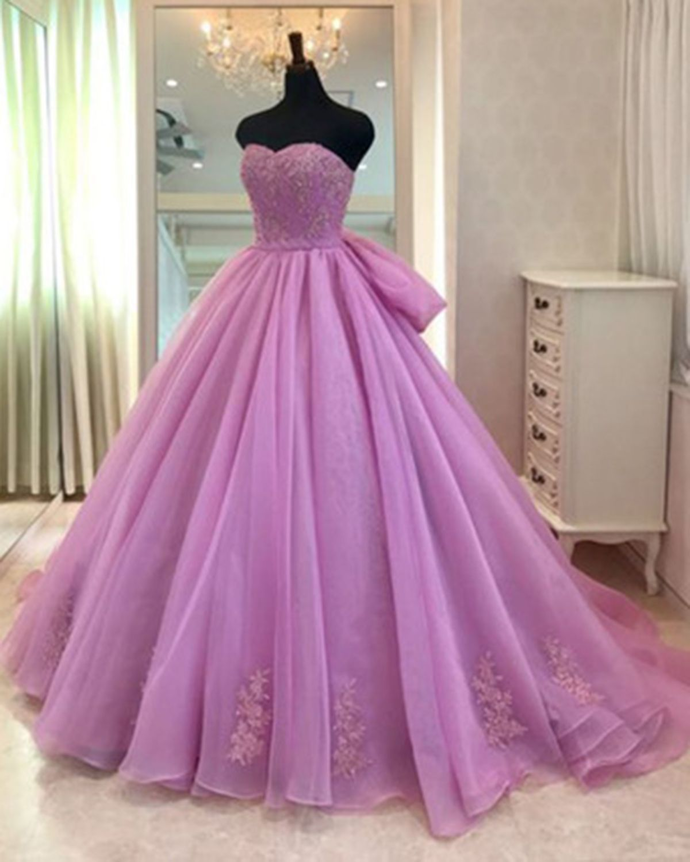 Ball Gown Formal Prom Dresses Floor Length Tulle Quinceanera Dresses