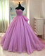 Ball Gown Formal Prom Dresses Floor Length Tulle Quinceanera Dresses