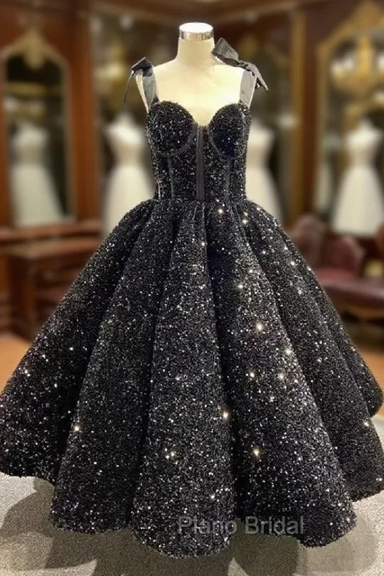 Ball Gown Sequins Straps Short Litter Formal Prom Dresses Main image