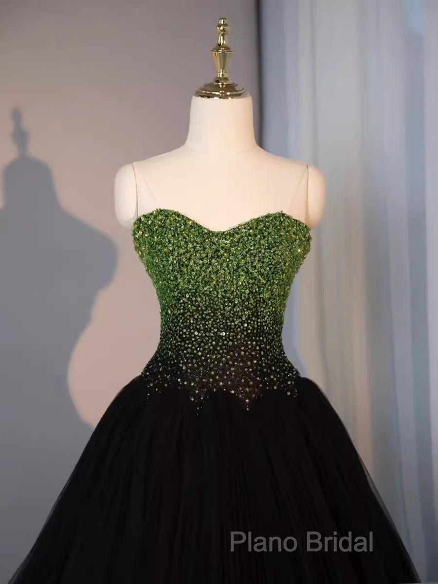 Ball Gown Sweetheart Tulle Black Formal Prom Dresses Formal Dresses Secondary image