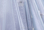 Ball-Gown Tulle Sweetheart Floor-Length Pearls Butterflies Quinceanera Dresses with Appliqued