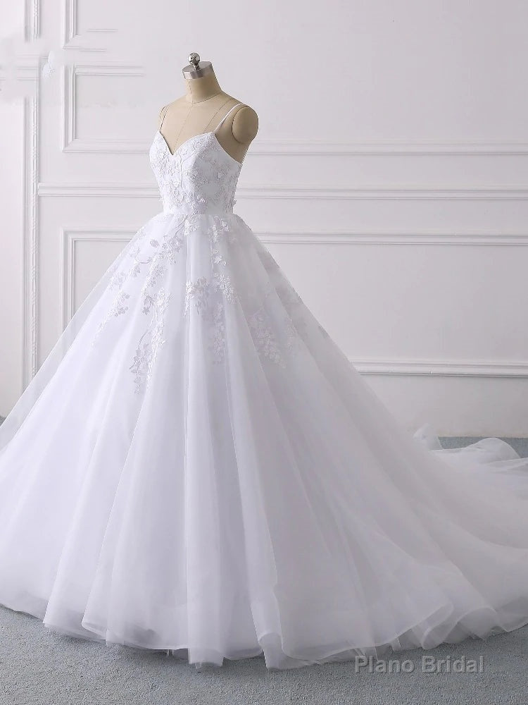Lace Applique Ball Gown Vestido Wedding Dresses Spaghetti Straps Secondary image