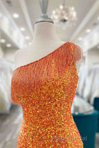 Beaded Fringe Orange Tight Short Homecoming Dresses Cocktail Dresses Wedding