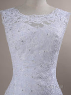 Beaded Lace Backless Mermaid  Wedding Dresses