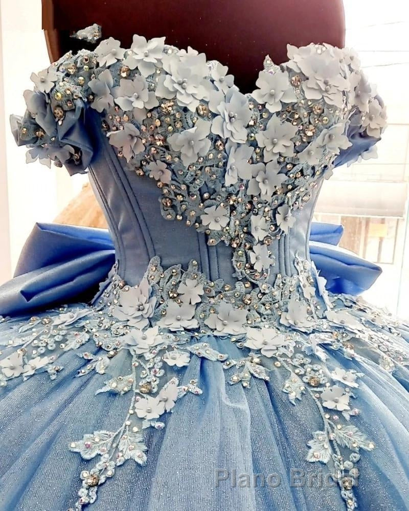 Beaded Princess Quinceanera Dresses with Big Bow Sweet 15 16 Ball Gown Secondary image