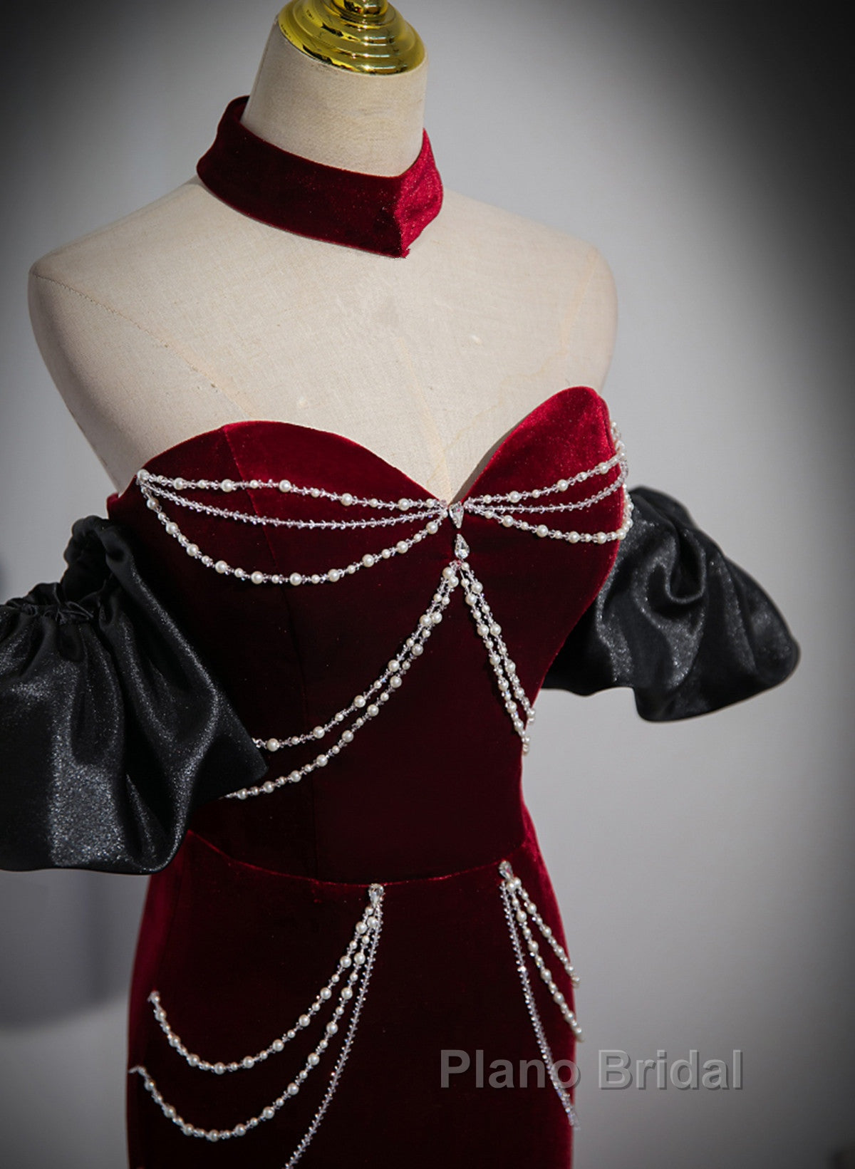 Beauiful Wine Red Off Shoulder Mermaid Long Formal Prom Dresses, Wine Red Party Dresses