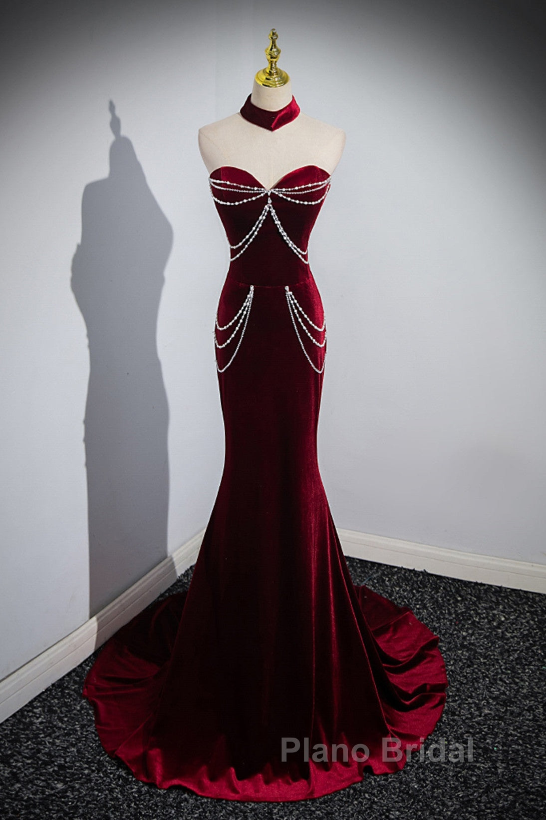 Beauiful Wine Red Off Shoulder Mermaid Long Formal Prom Dresses, Wine Red Party Dresses