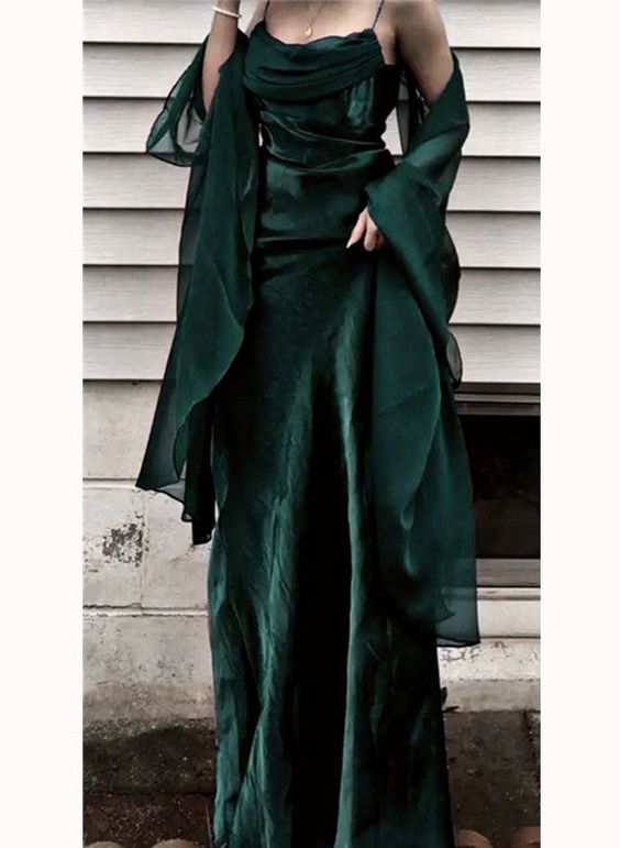 Beautiful Dark Green Long Formal Prom Dresses Formal Evening Dresses Main image