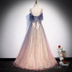 Beautiful Gradient Pink Sweetheart Floor Length Party Dresses, A-Line Gradient Long Formal Prom Dresses