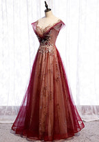Beautiful Gradient Tulle Sweetheart A-Line Formal Prom Dresses, Charming Formal Gown