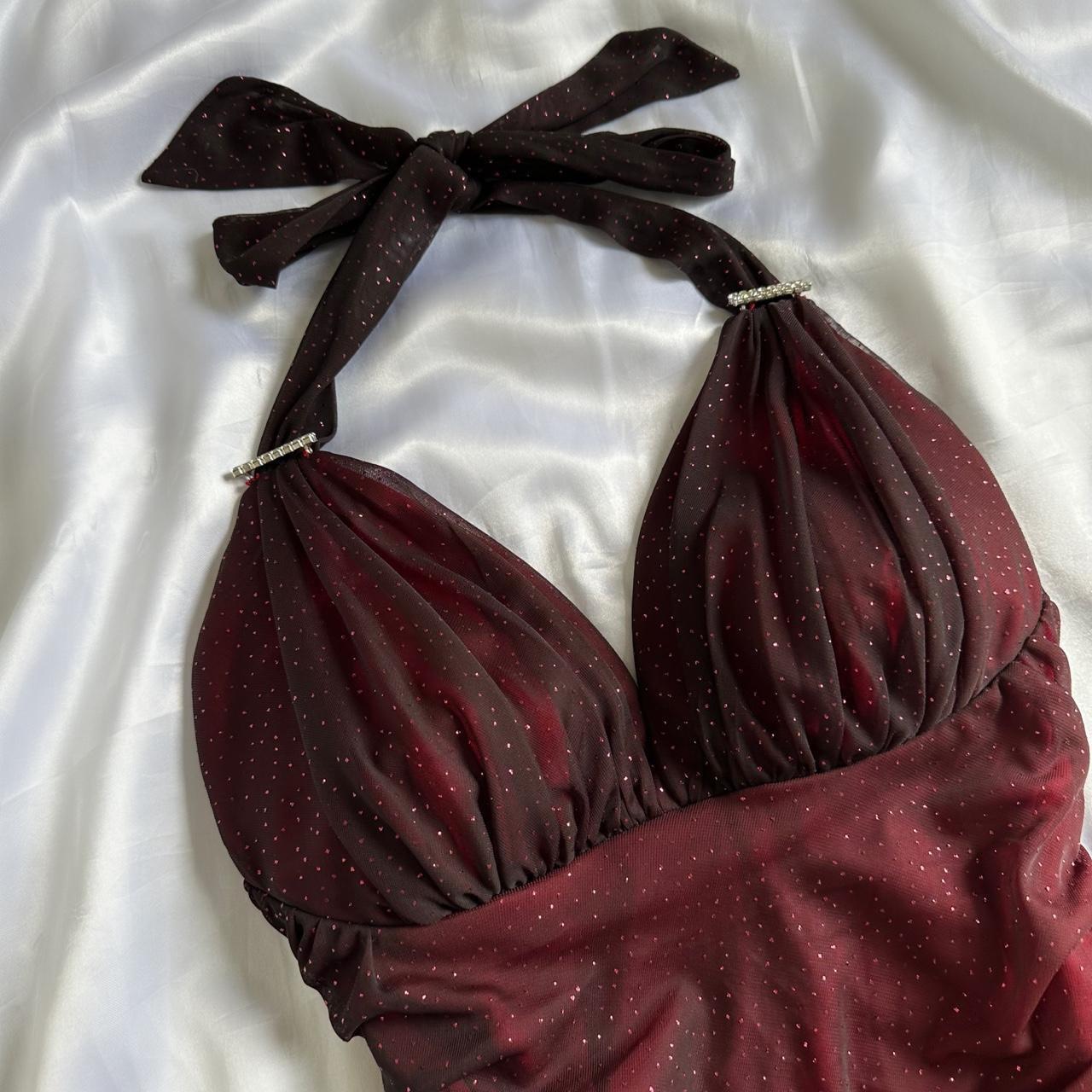 Beautiful Halter Birthday Party Dresses Red Formal Prom Dresses